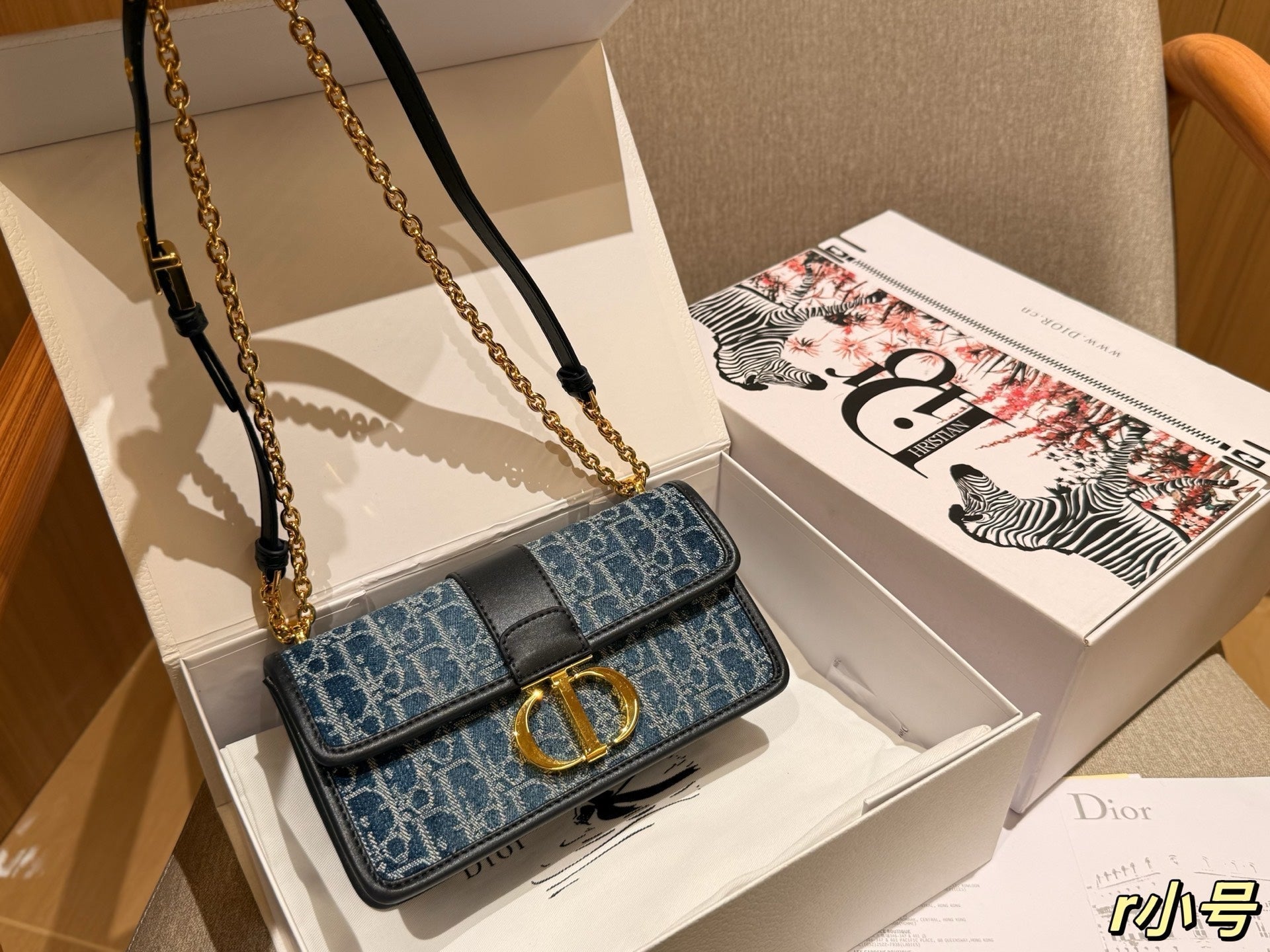 Dior New Fashion Denim Chain Bag 22x13x6cm mysite