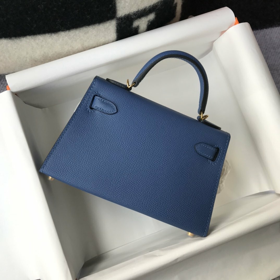 Hermes Handle Bag 19cm Blue mysite