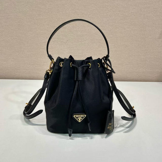 PRA bucket bag 19 black nylon fabric mysite