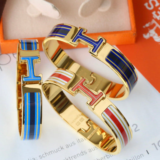 Fashion Letter Buckle Enamel Bracelet mysite