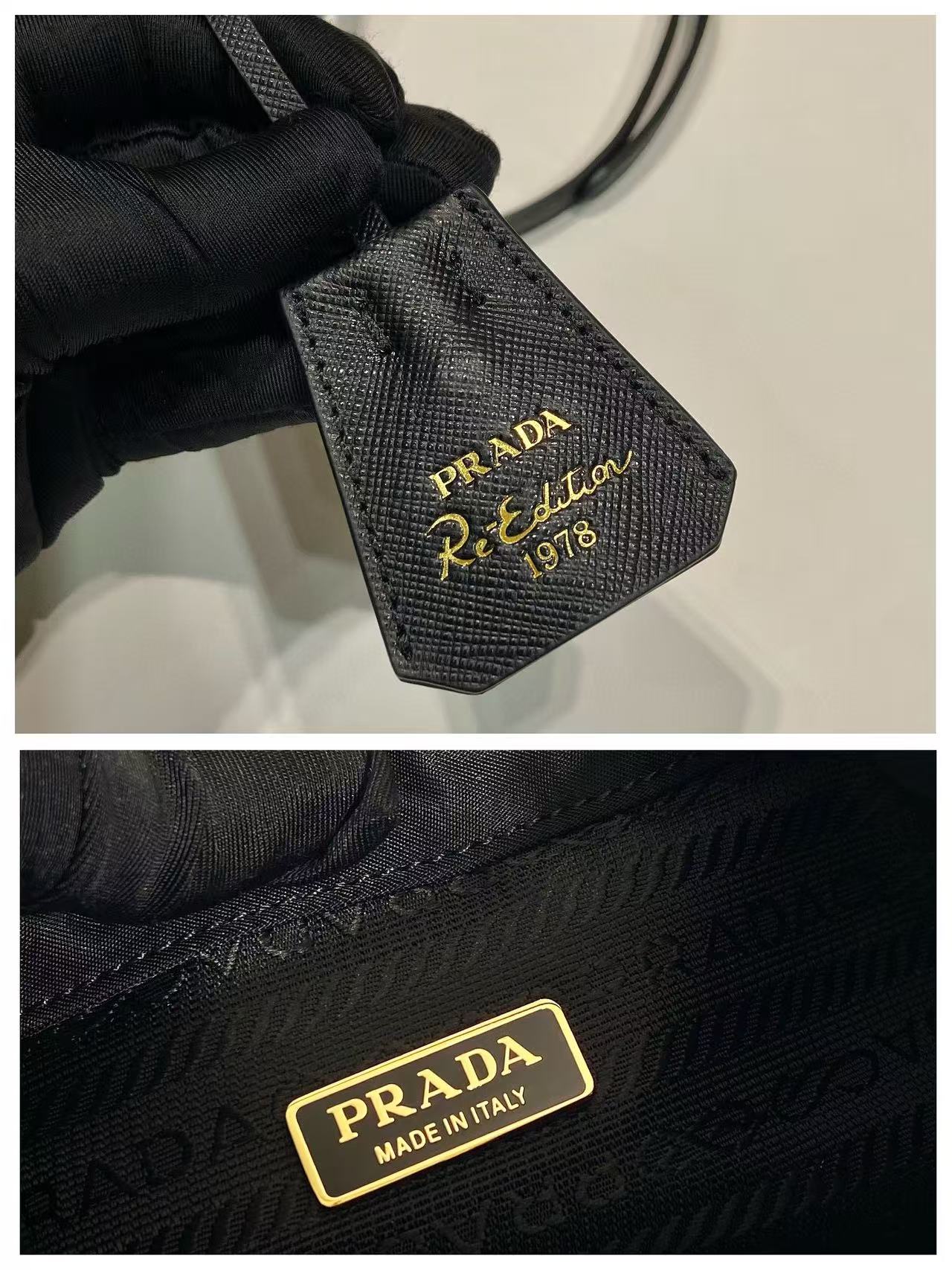 PRA bucket bag 19 black nylon fabric mysite