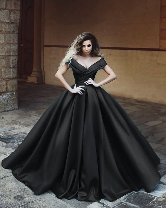 Charming satin ball gown prom dresses black satin quinceanera gown   cg10891s mysite