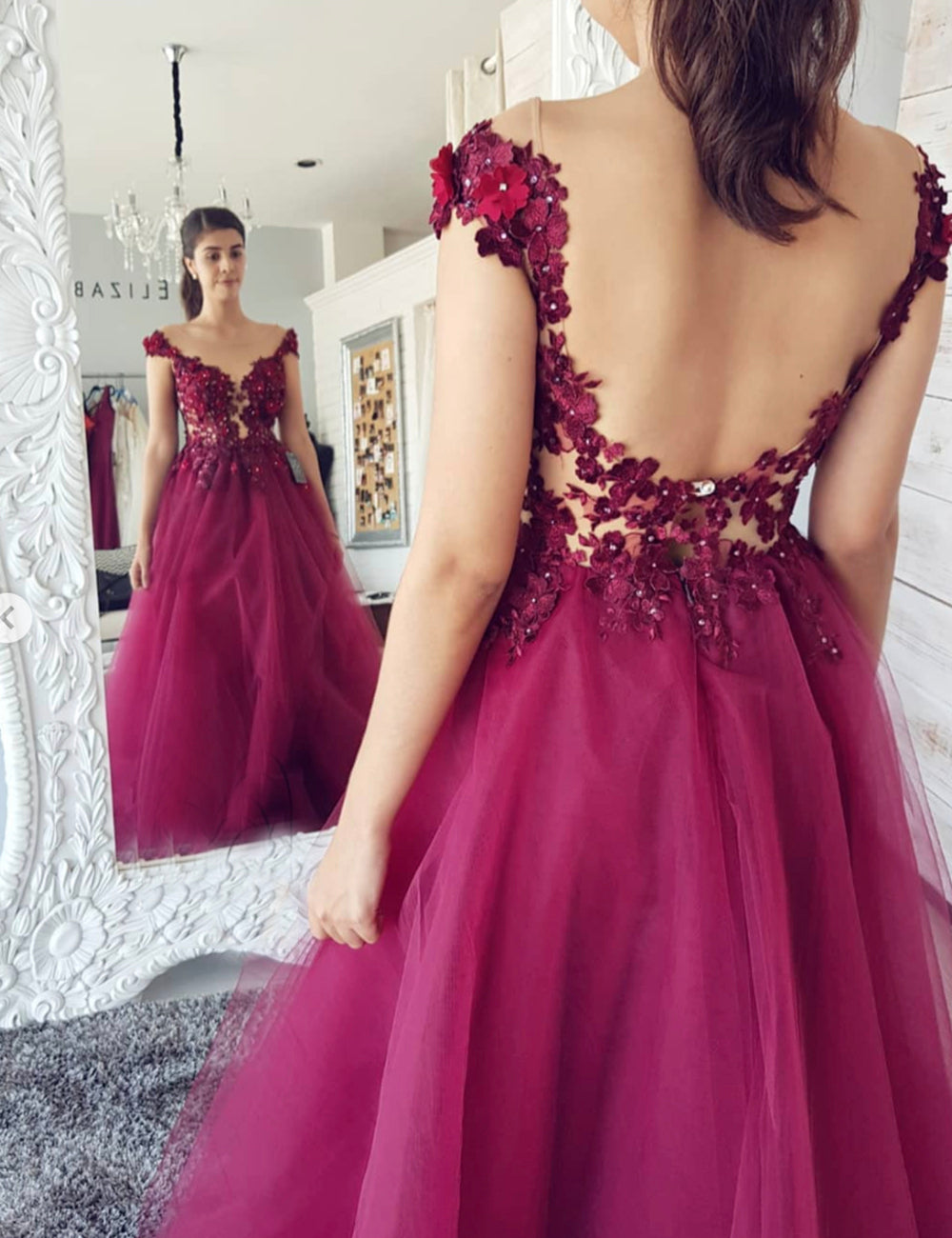 ELEGANT TULLE LACE LONG BALL GOWN prom DRESS   cg11019s mysite