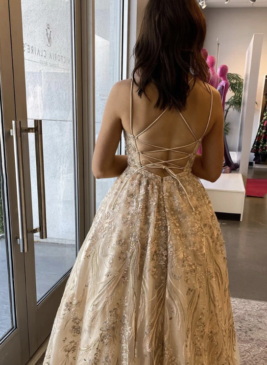 A line tulle lace long ball gown prom dress formal dress   cg11077s mysite