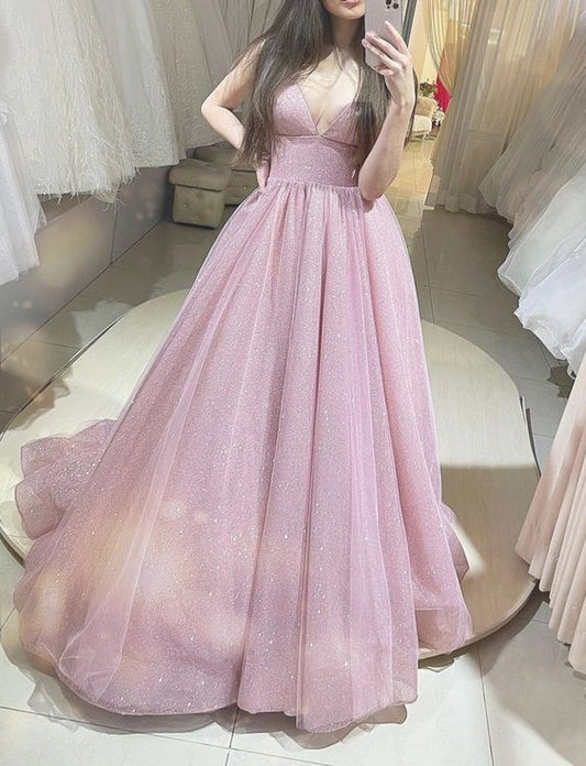 Sparkly princess ball gown prom dresses v neck empire for sweet 16 party    cg19635s mysite