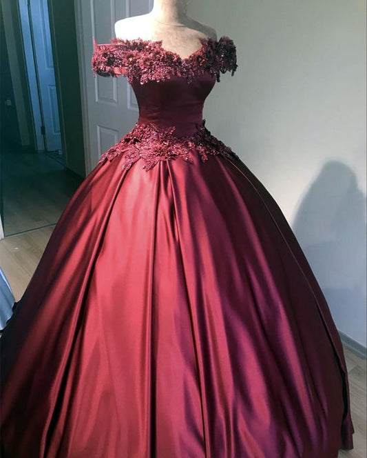 Maroon Wedding Dresses Princess Ball Gown prom dress, evening dress    cg21657s mysite