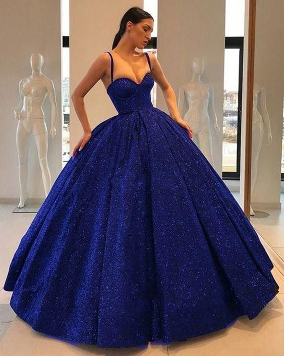 Royal Blue Sequin Ball Gown Prom Dress       cg24436s mysite