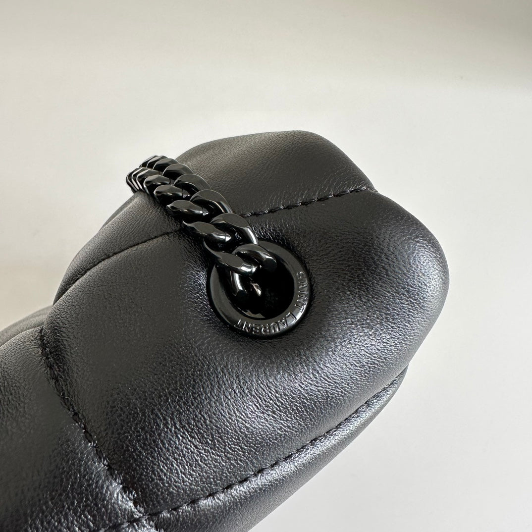 YSL  Loulou Puffer Toy Bag In Quilted Lambskin Black Size 23x15.5x8.5 mysite