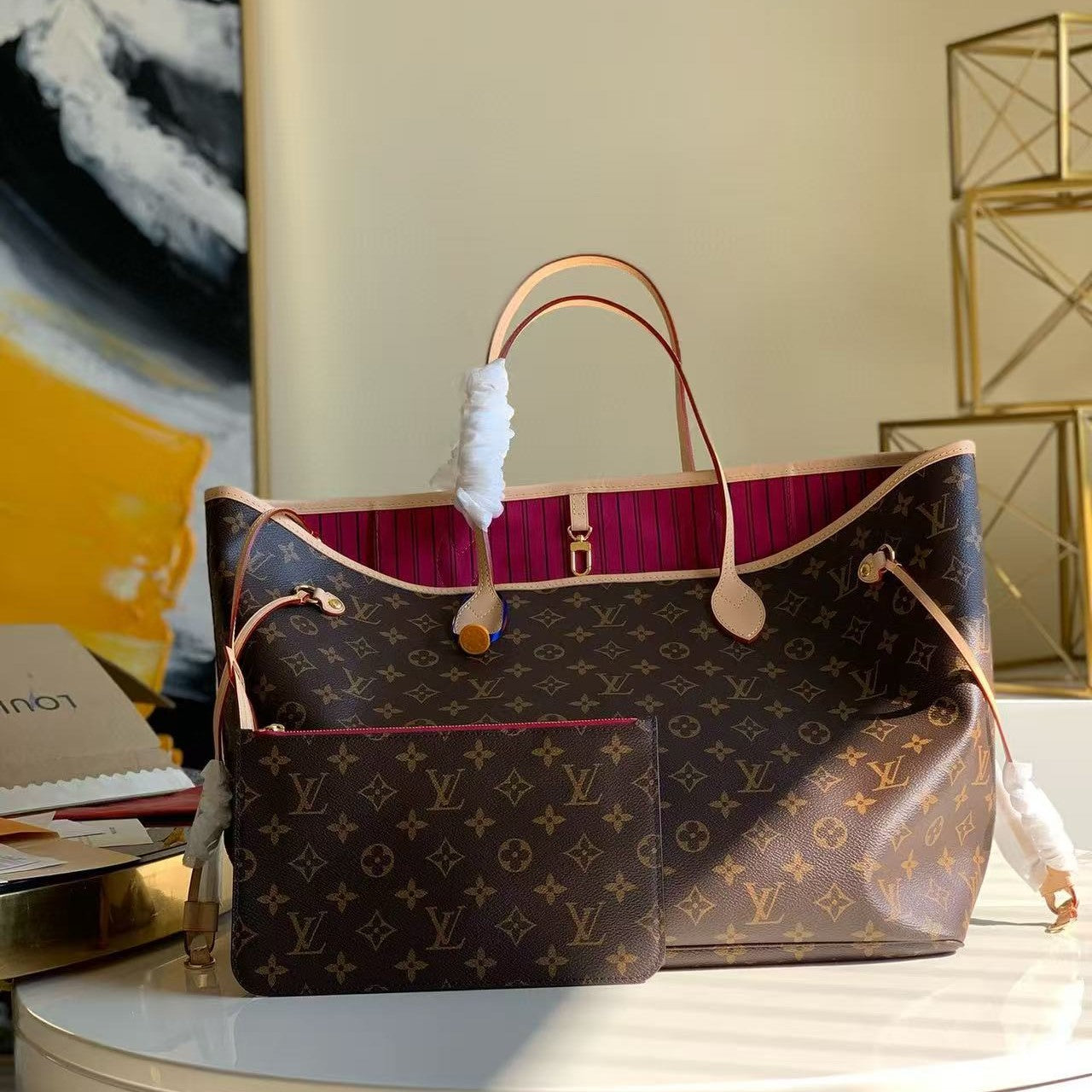 LV Neverfull GM 40cm M41180 Brown Monogram Canvas & Cowhide mysite