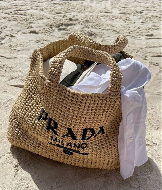 Prada Raffia Bag Handbag Beach Bag for Summer mysite