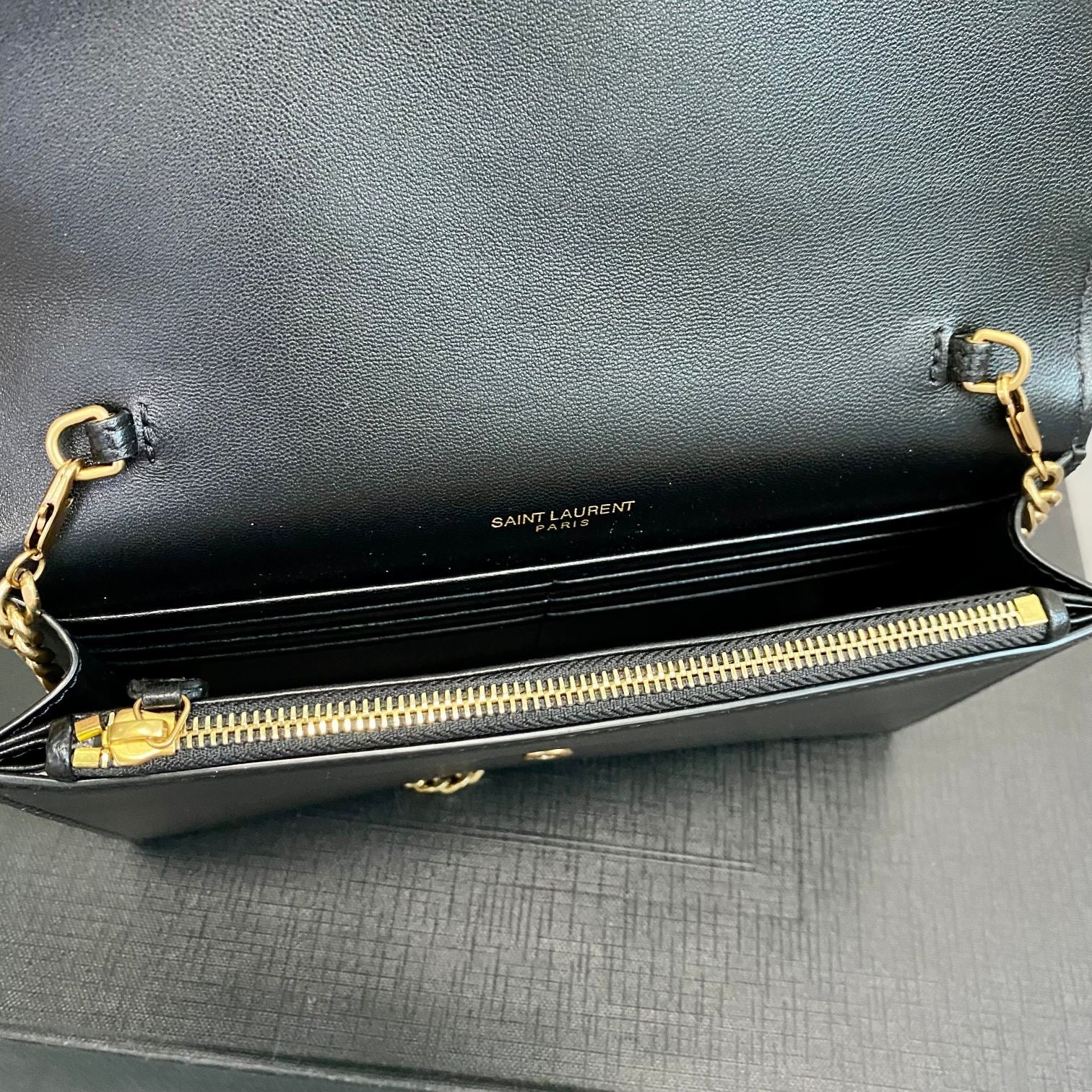 YSL Cassandra Shoulder Black Bag - 19x12.5x3.5cm mysite
