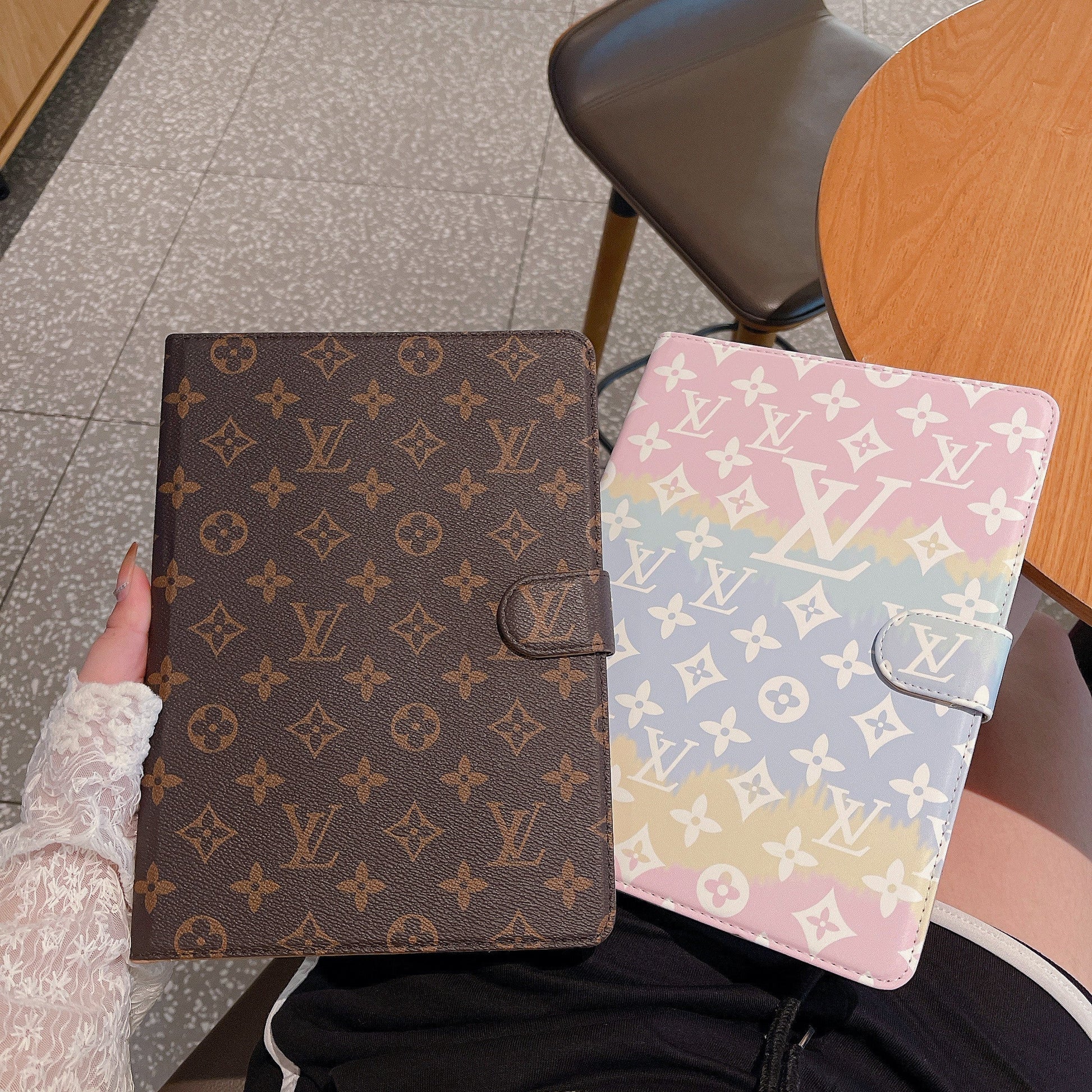 Luxury Canvas Monogram Leather Fresh Summer Theme Pattern Apple iPad case mysite