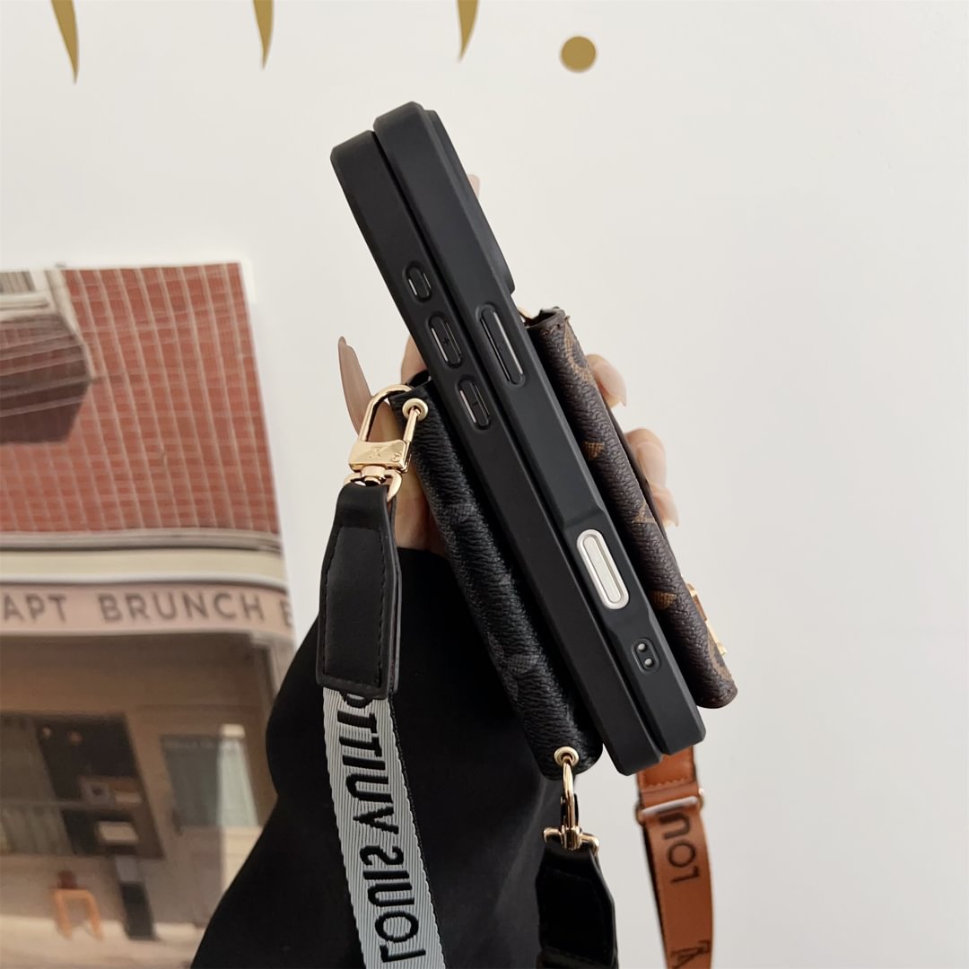 Crossbody Wallet Accordion Card Holder Canvas iPhone Leather casess mysite