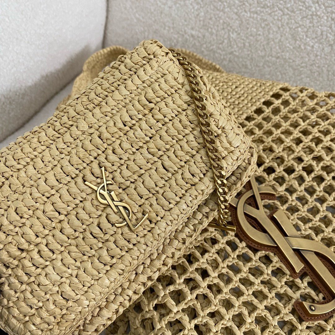 SAINT LAURENT YSL Raffia Icare Tote Bag mysite