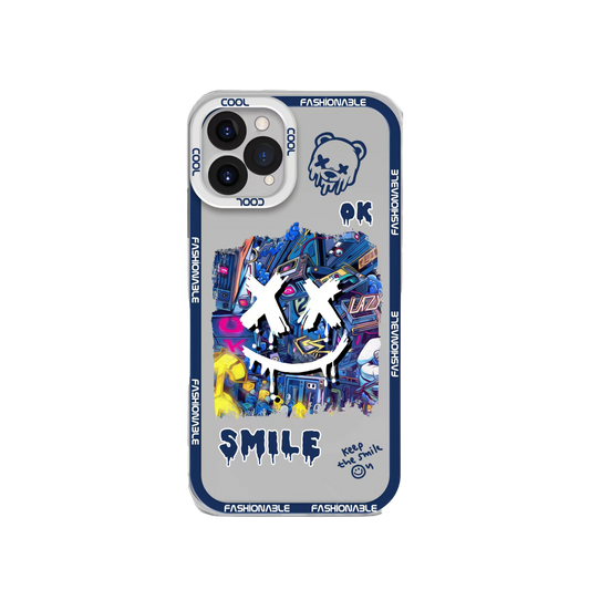 Blue Smile X Bear iPhone Case mysite