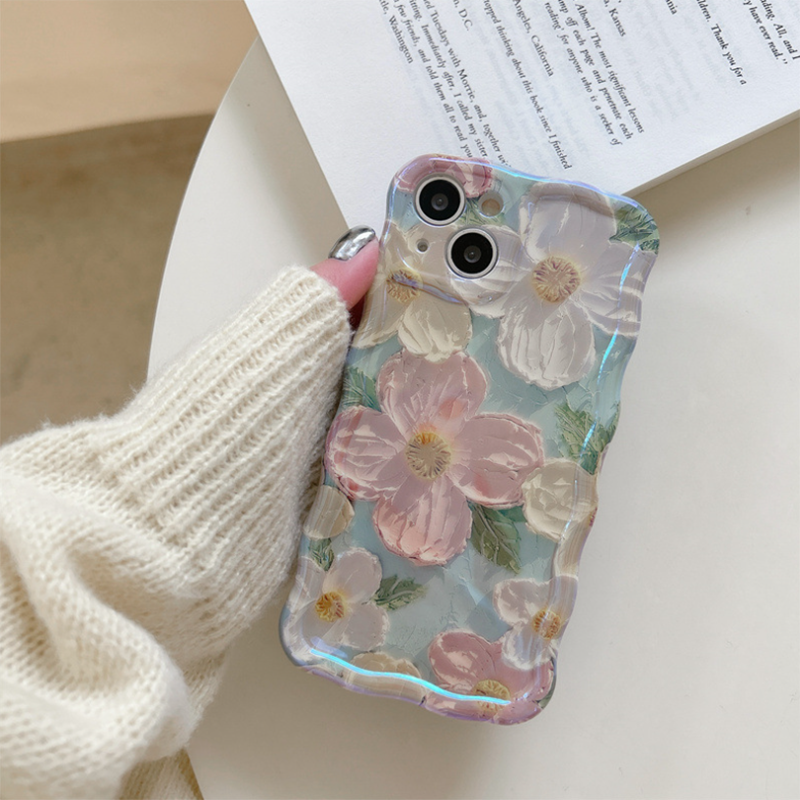 Three-dimensional Oil Painting Flower iPhone Case mysite