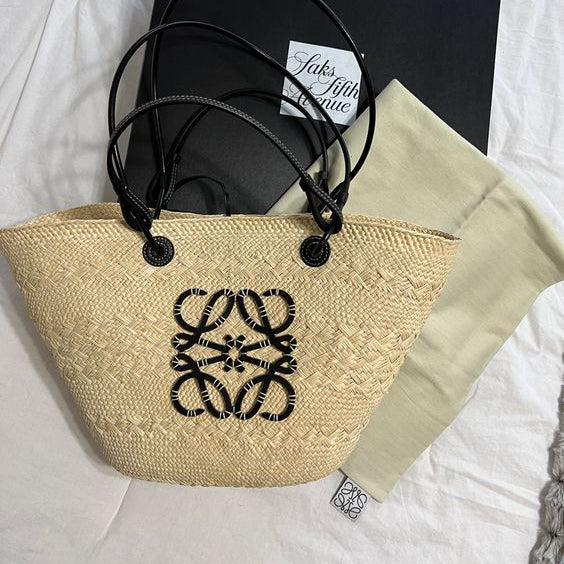 LOEWE Sunday Neeti Black Raffia Bag mysite