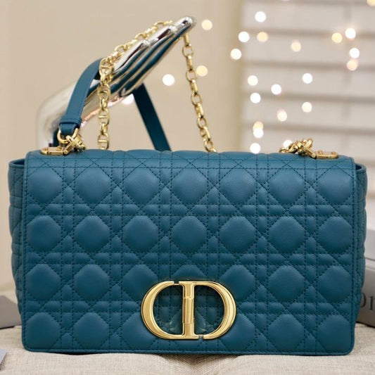 LARGE CARO BAG 28 DEEP OCEAN BLUE SUPPLE CANNAGE CALFSKIN mysite