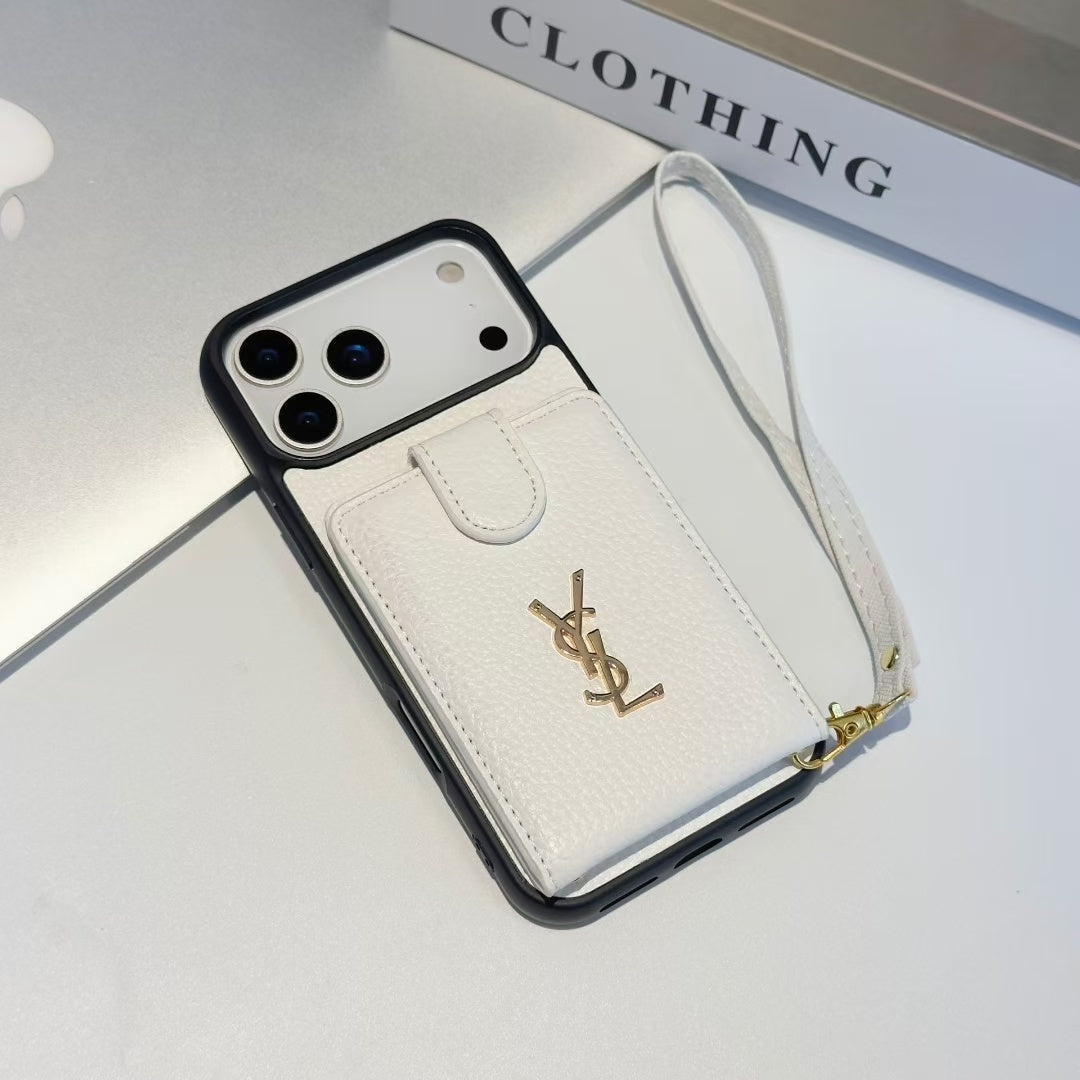 YSL Premium Case Card Holder For iPhone 17s mysite
