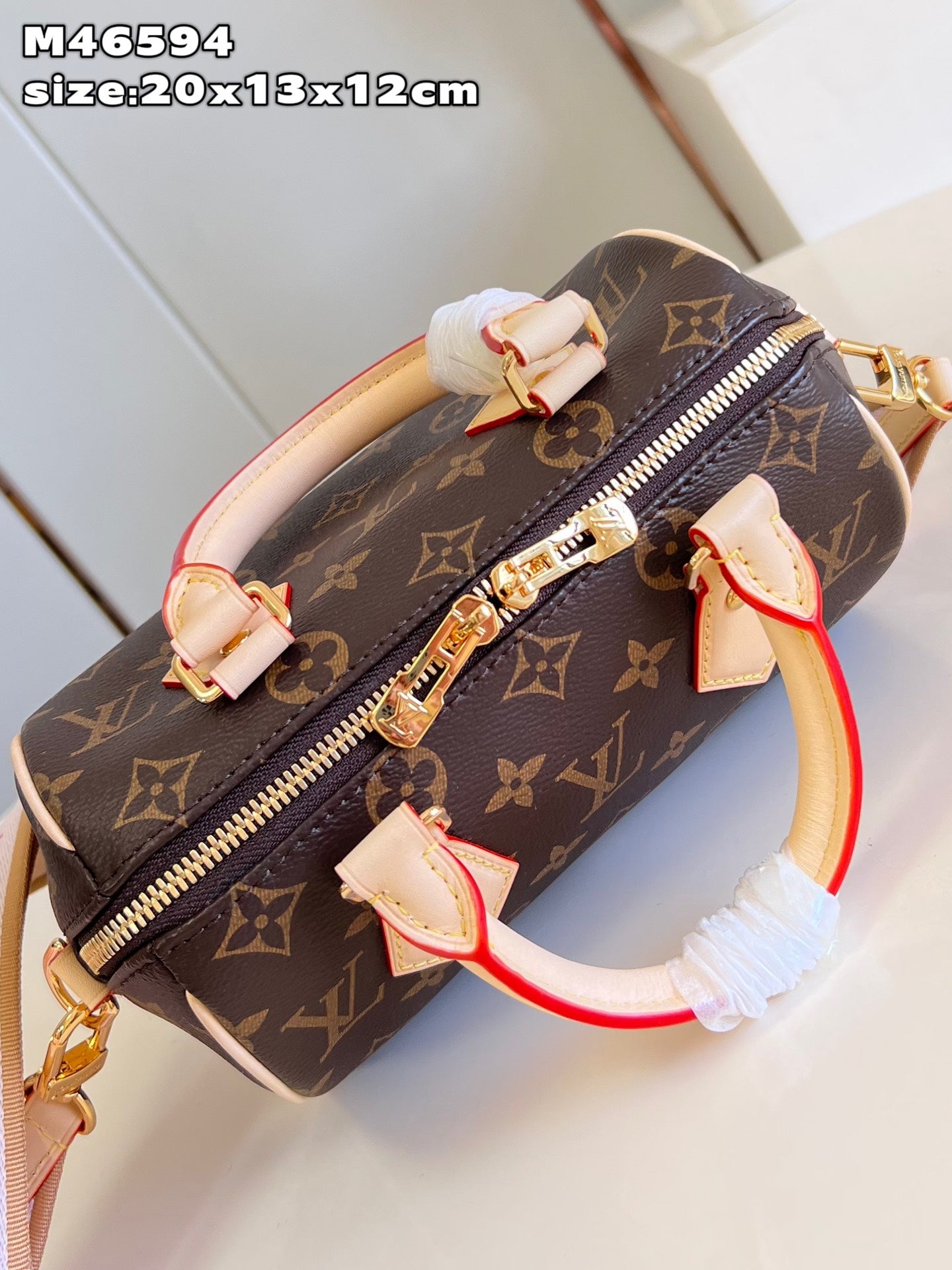 Louis Vuitton Speedy Bandouli¨¨re 20 Monogram Pink Strap - 20.5 x 13.5 x 12.0 cm mysite