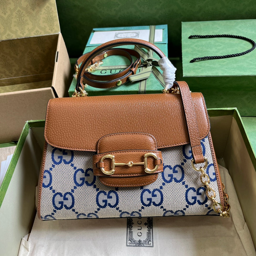 Gucci Horsebit 1955 bag ebony beige - 29x20x13cm mysite