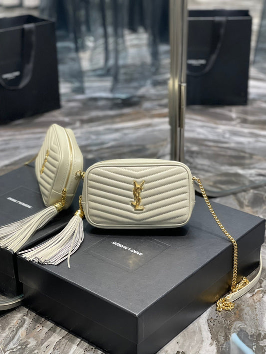 Ysl Loulou Mini Camera Bag 18cm White mysite