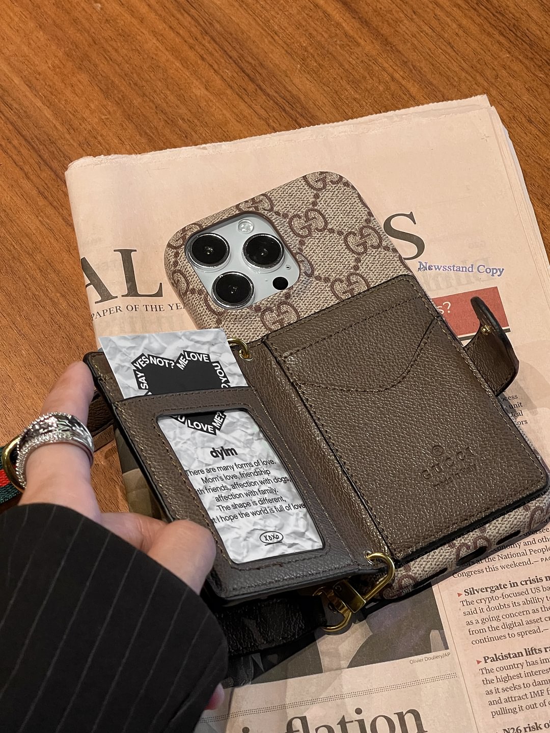 Ophidia Leather Wallet Crossbody iPhone Cases mysite