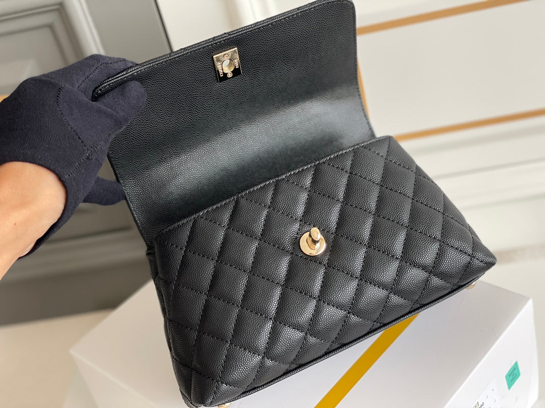 Chanel Coco Handle Black Bag Handle Flap Small/Mini Bag Black - 24x14x10cm mysite