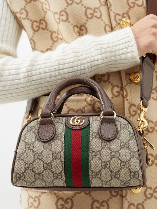 Gucci Ophidia Mini Gg Supreme-canvas Top-handle Bag mysite