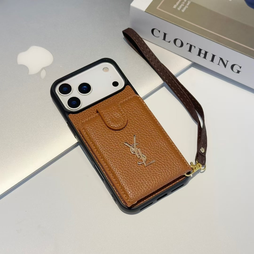 YSL Premium Case Card Holder For iPhone 17s mysite