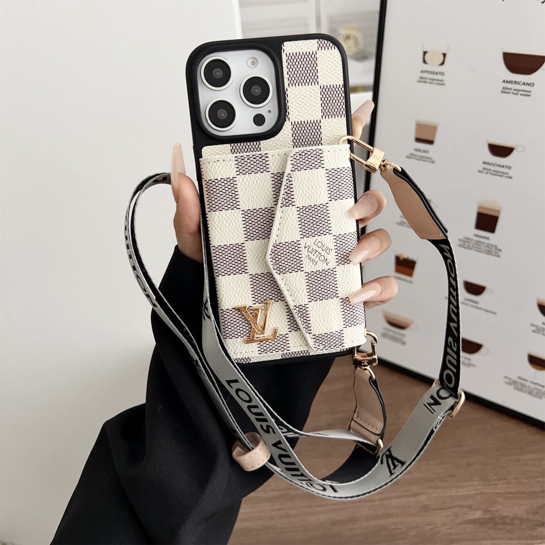 Crossbody Wallet Accordion Card Holder Canvas iPhone Leather casess mysite