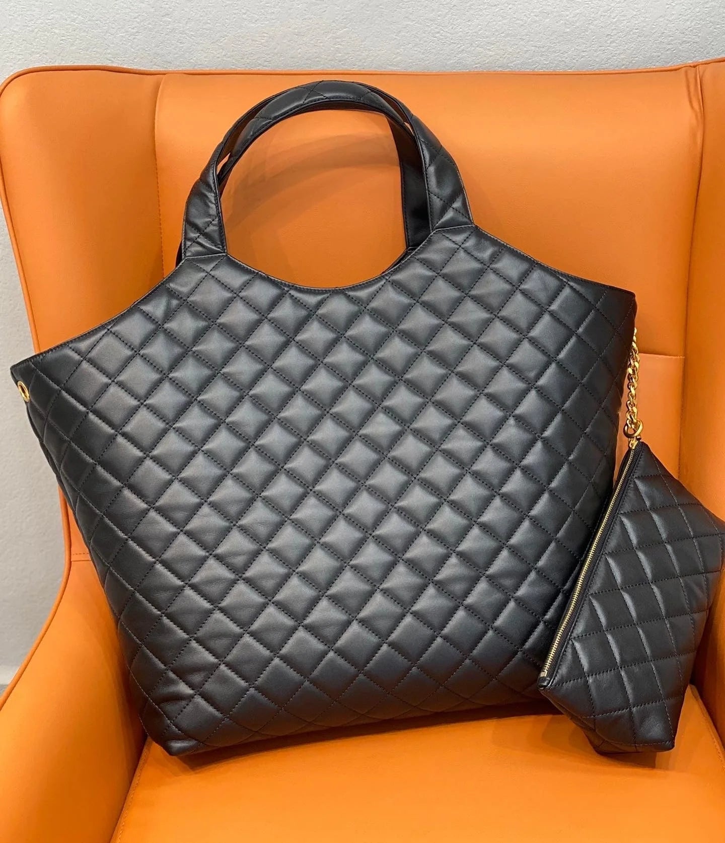 SAINT LAURENT Icare extra large embellished quilted leather tote mysite