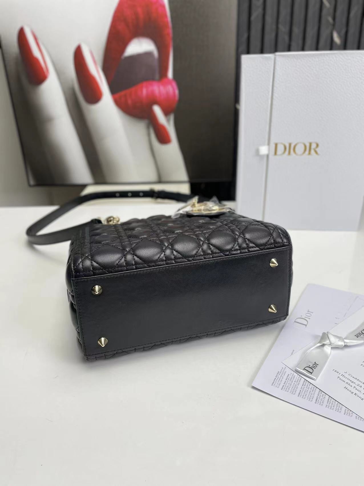 Dior Lady Medium Black Bag 24cm mysite
