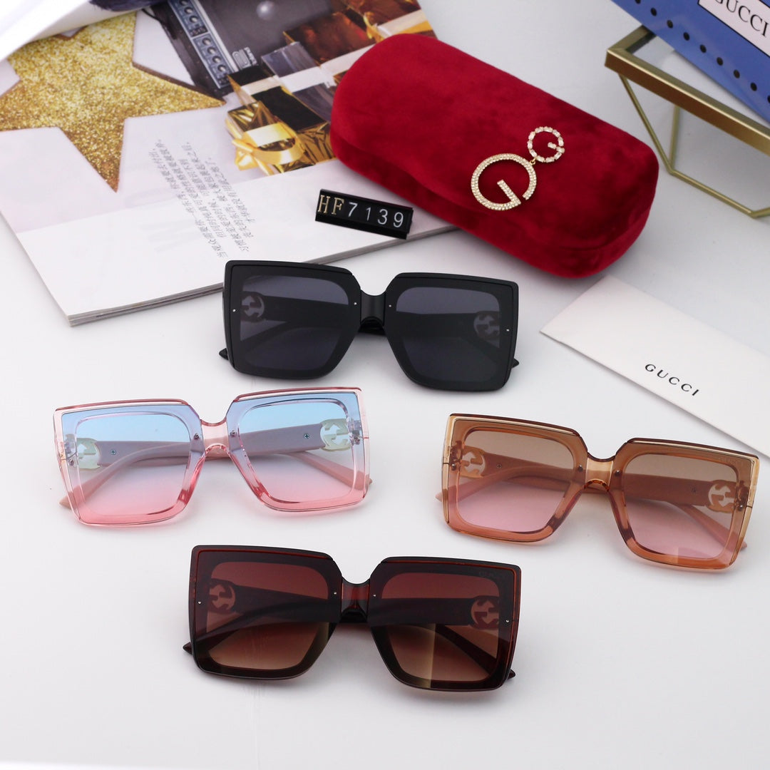 New Square Frame Environmentally Friendly PC Sunglasses 7139 mysite