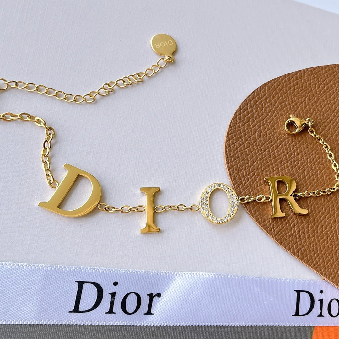 Letter rhinestone bracelet mysite