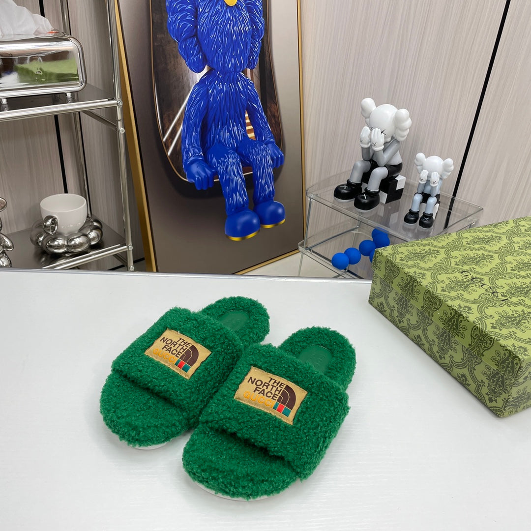Trendy Co-Branded Wool Slippers mysite