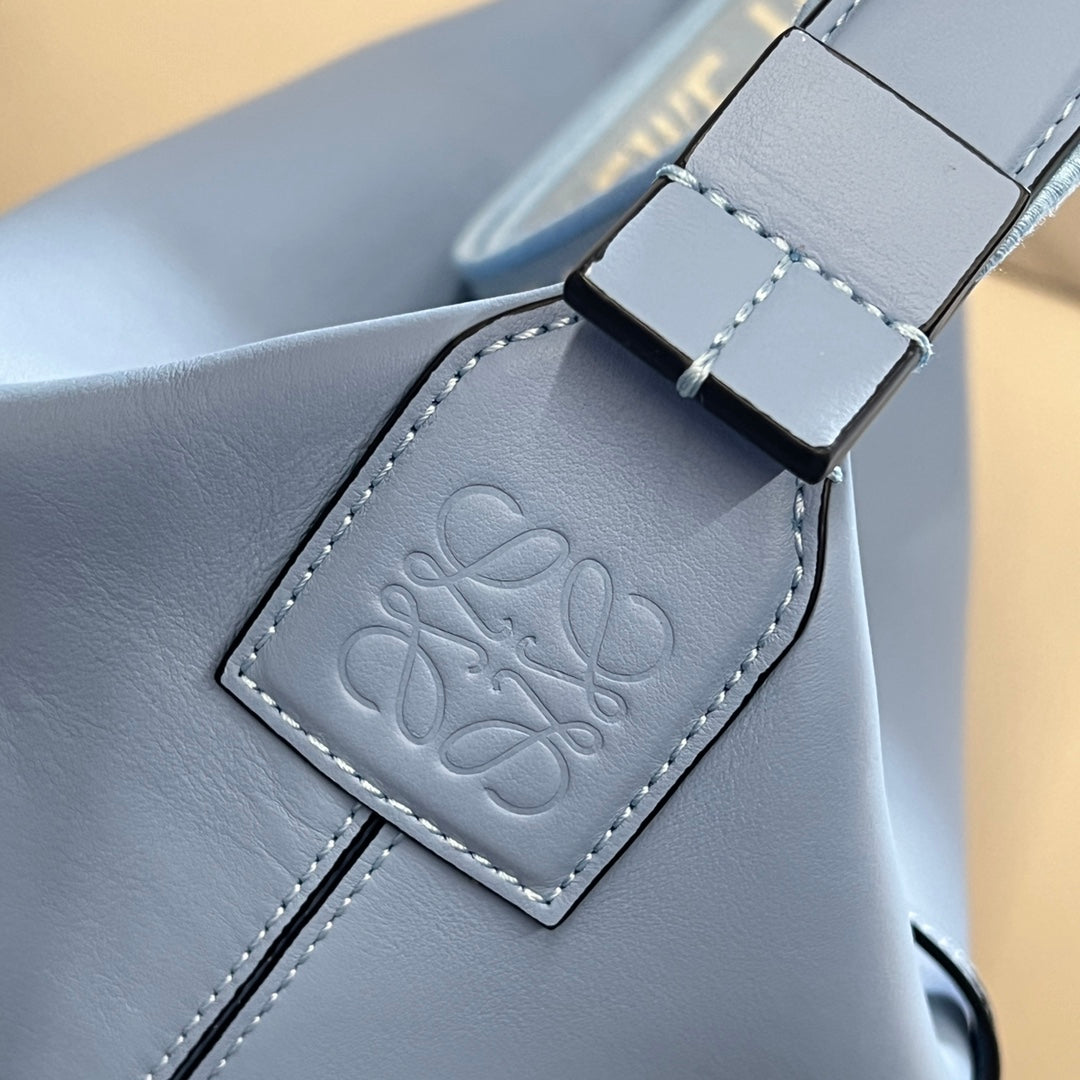 Loew Unisex Cubi Shoulder Crossbody Zipper Commuter Tote Bag Blue smooth calfskin mysite