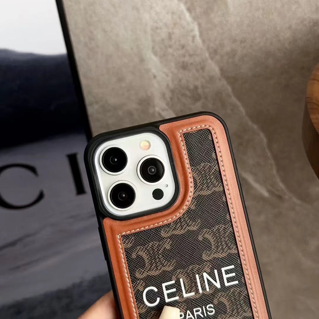 Black  Celine iPhone Case With Strap-SZ231124 mysite