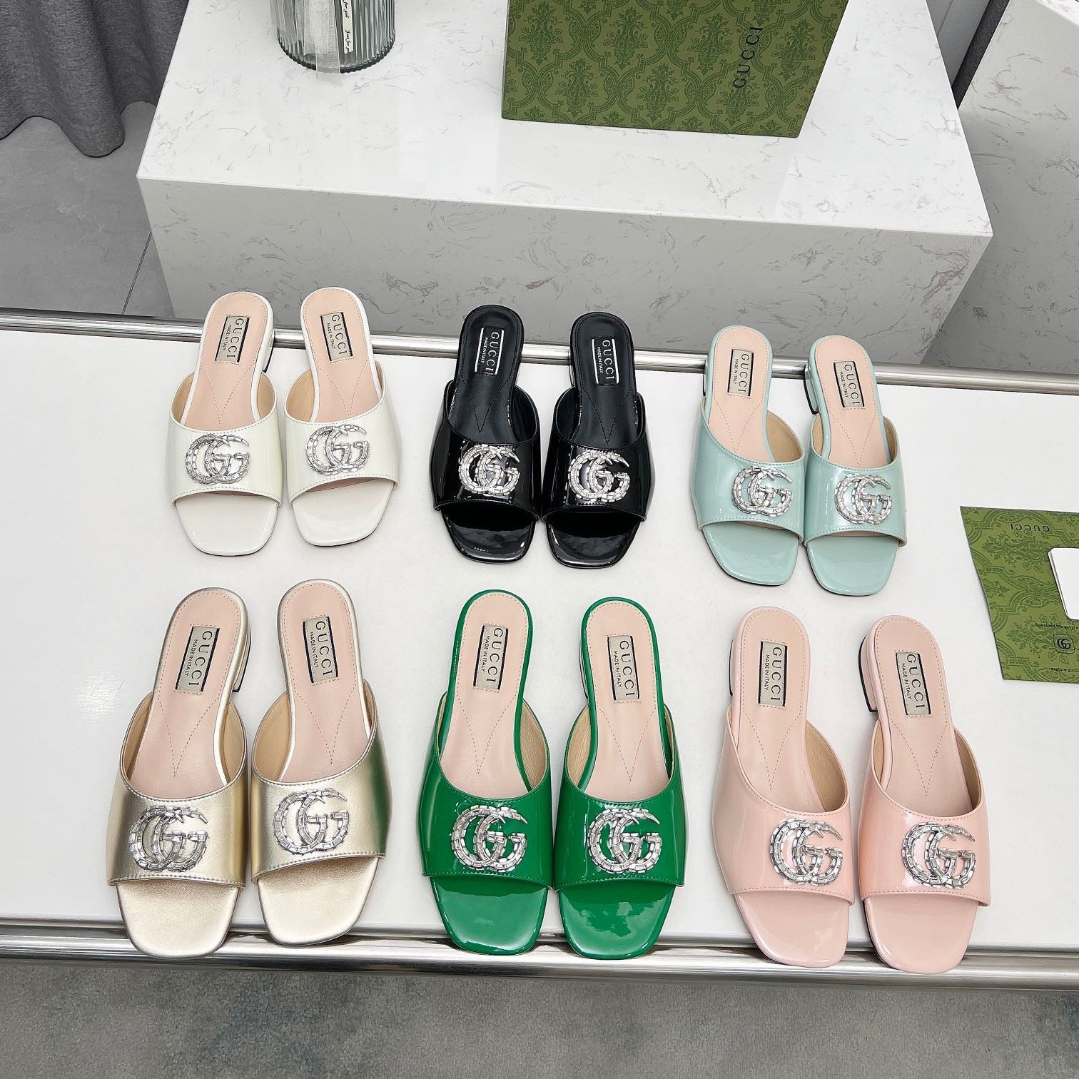 Crystal G Flat Slippers mysite
