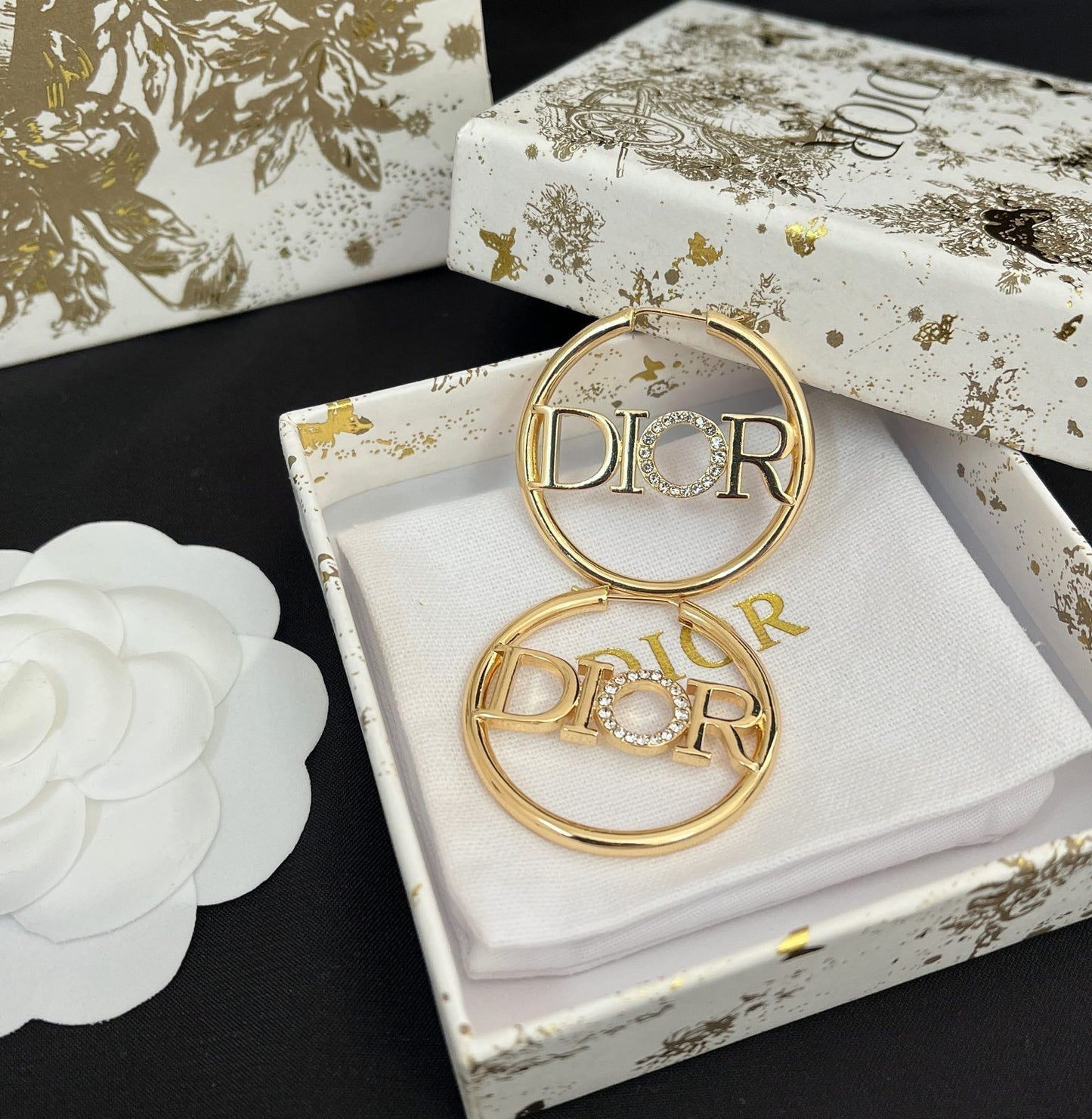 Letter hoop earrings mysite