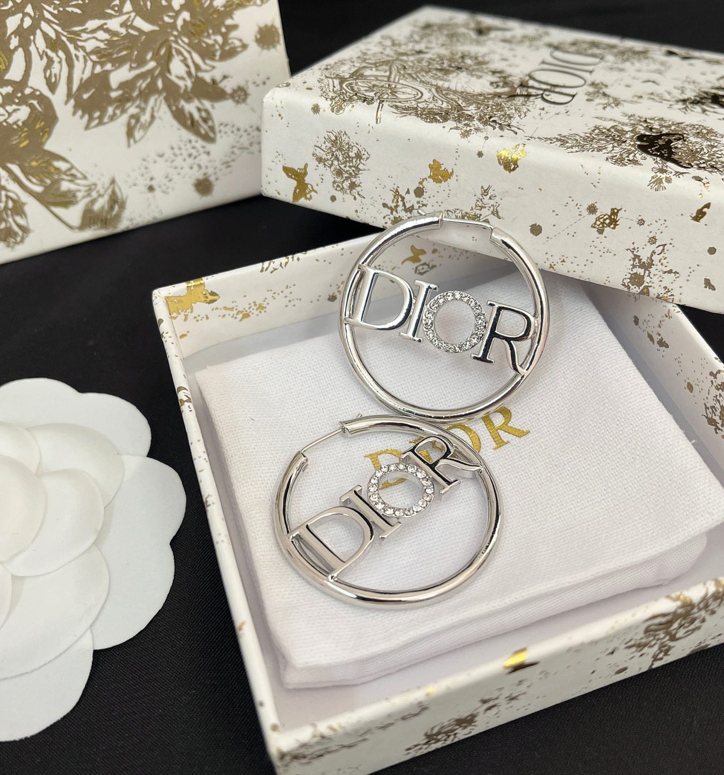 Letter hoop earrings mysite