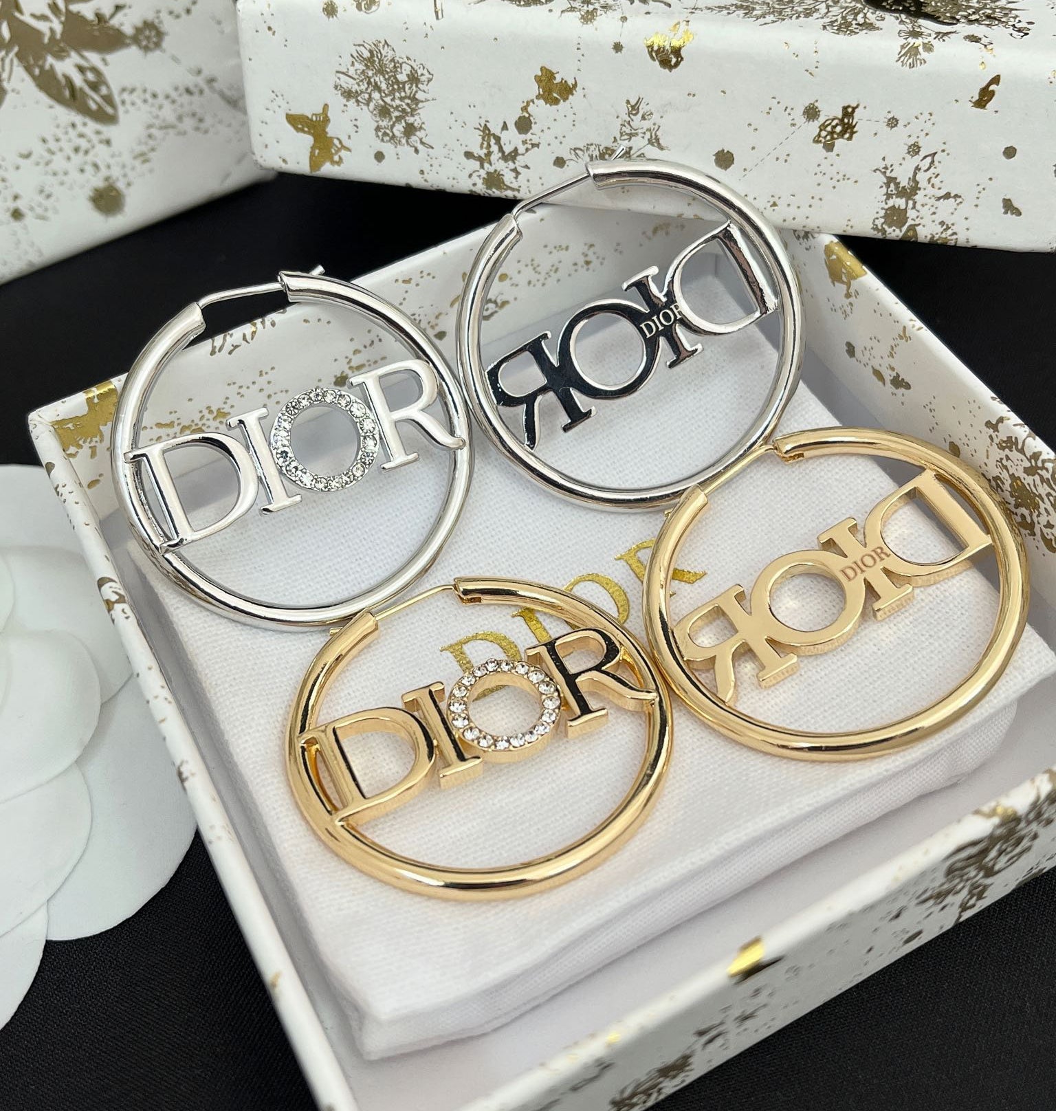 Letter hoop earrings mysite