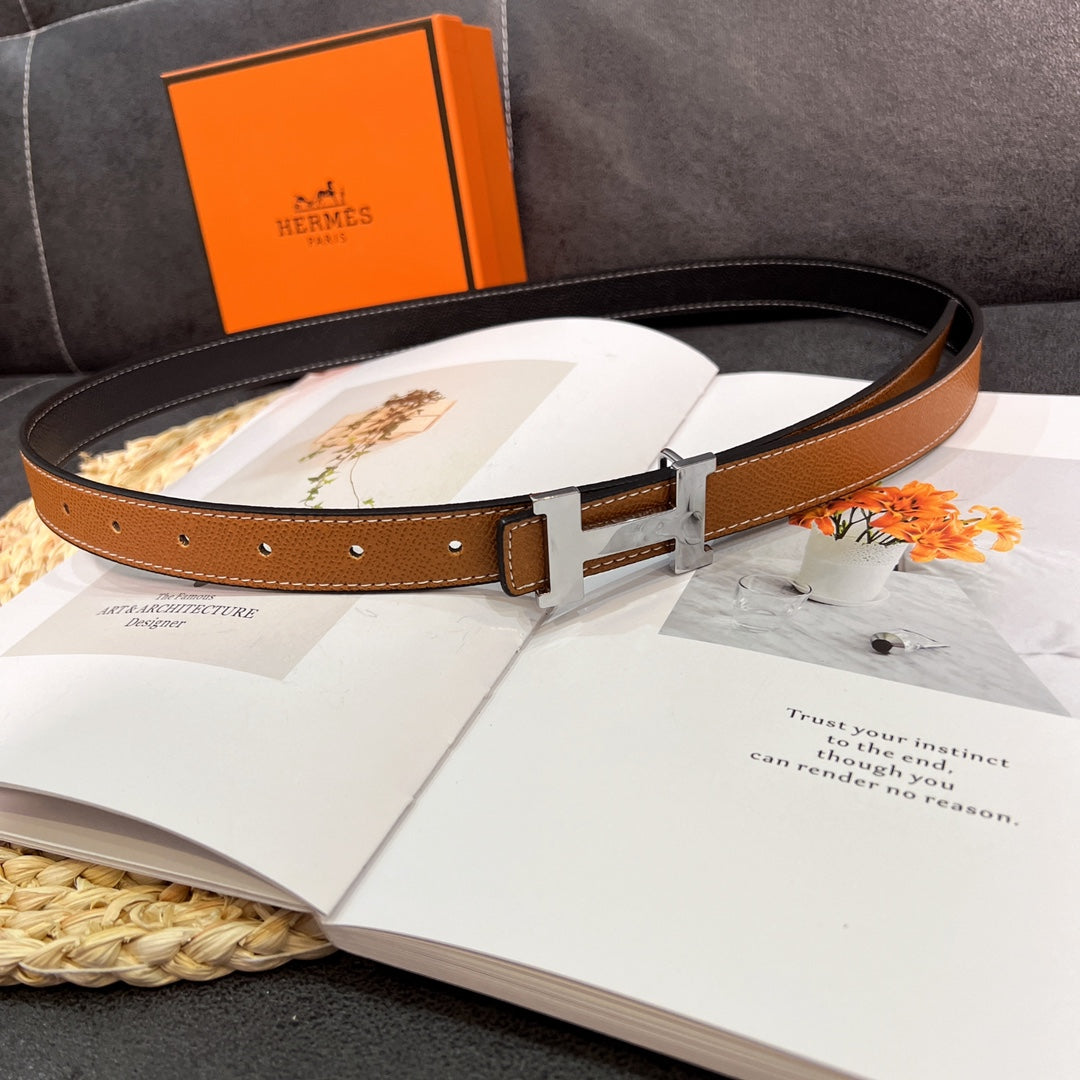 Double Sided Leather Women's Belt mysite
