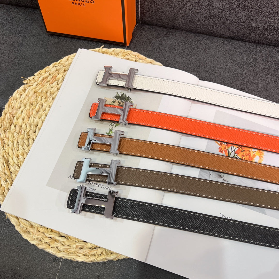 Double Sided Leather Women's Belt mysite