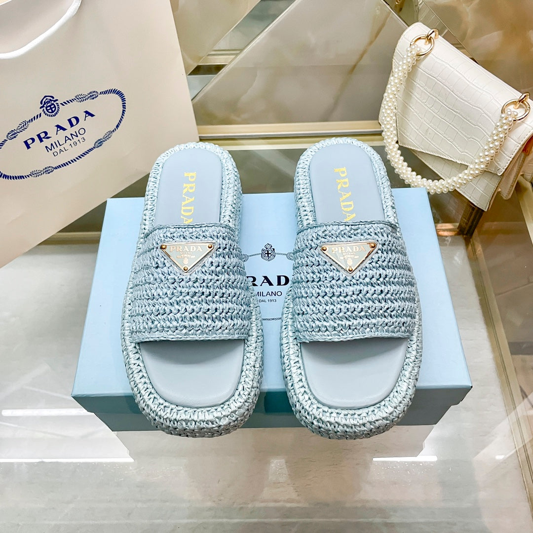 Woven Triangle Logo Slippers mysite