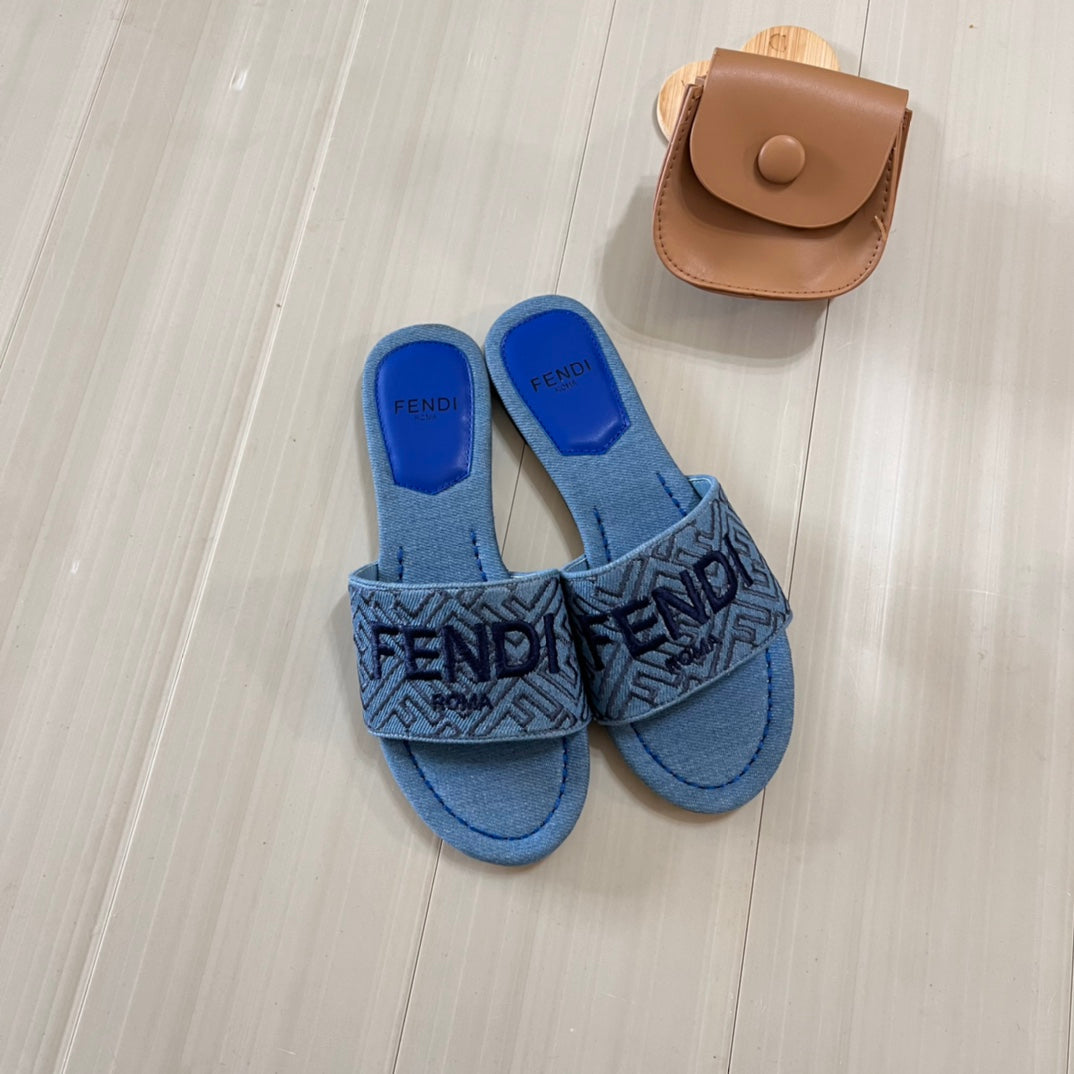 Canvas F Printed Flat Slippers mysite
