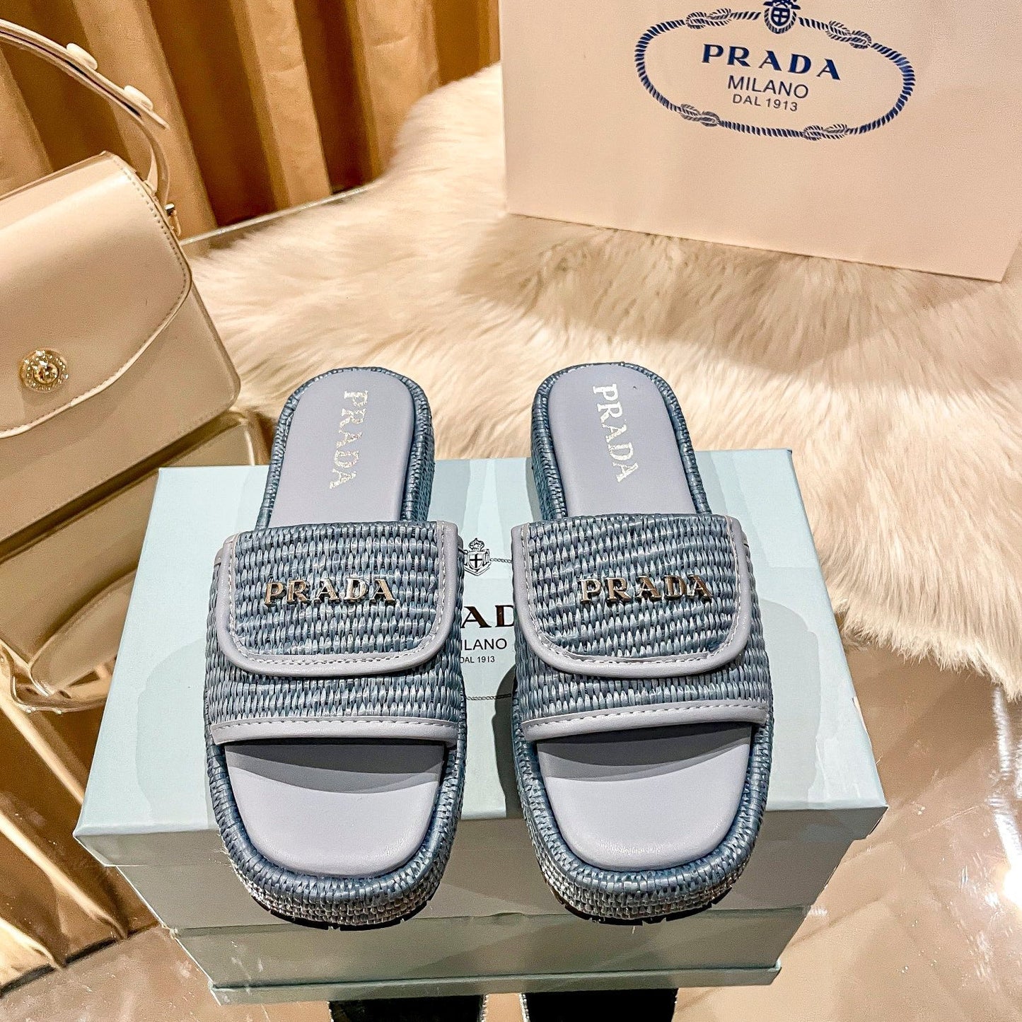 Woven Thick-Soled Slippers mysite