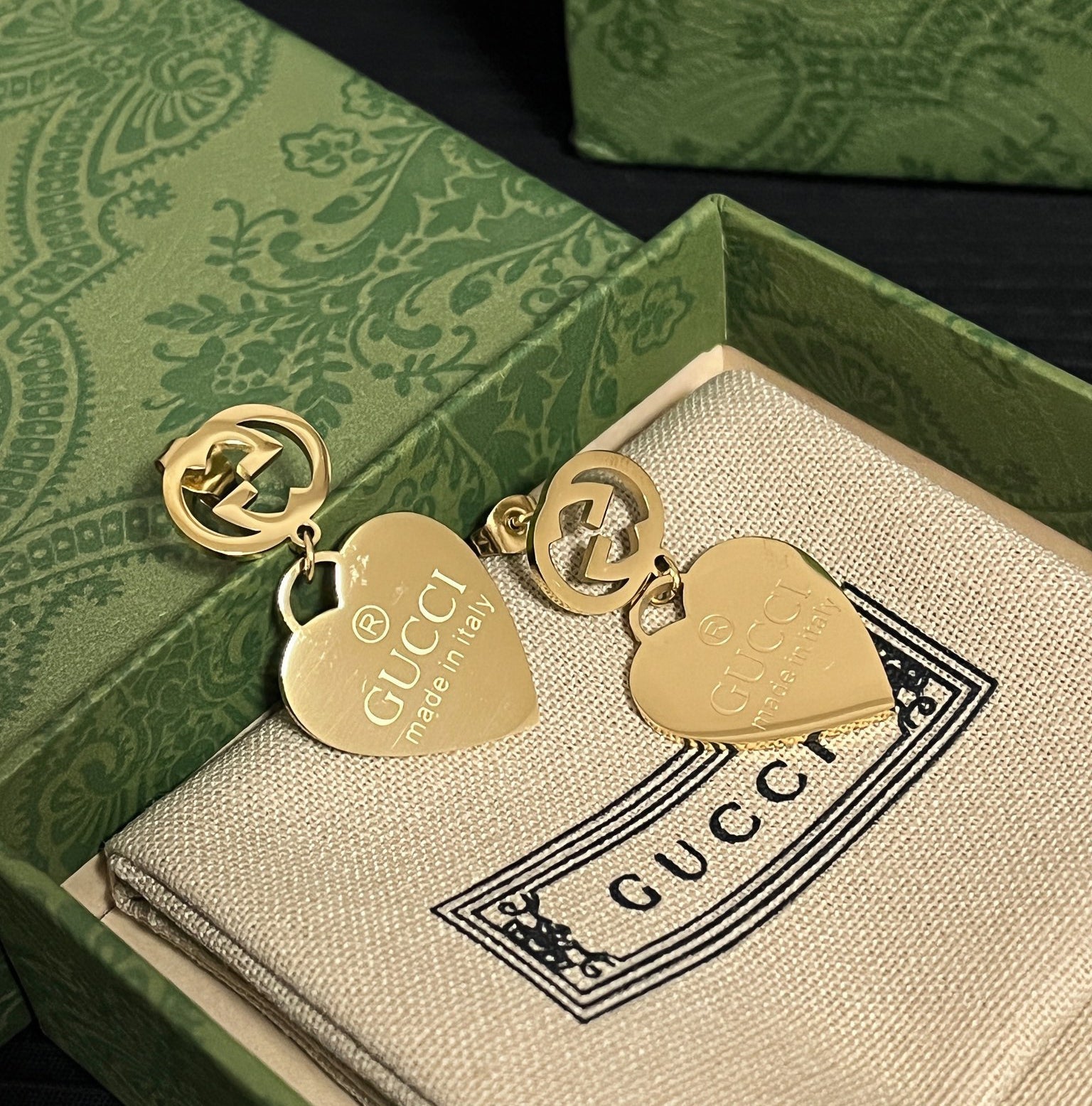 Heart round pendant earrings mysite