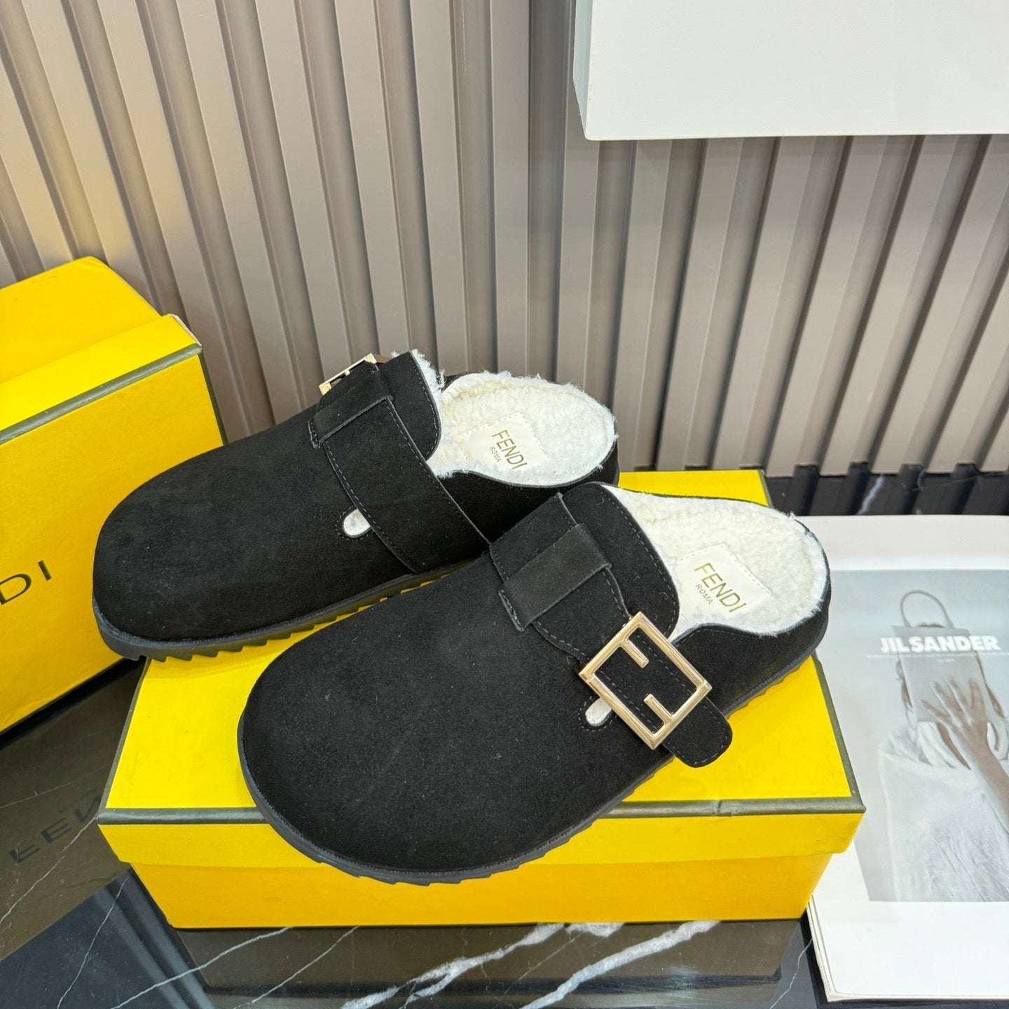 Suede Fur Slippers mysite