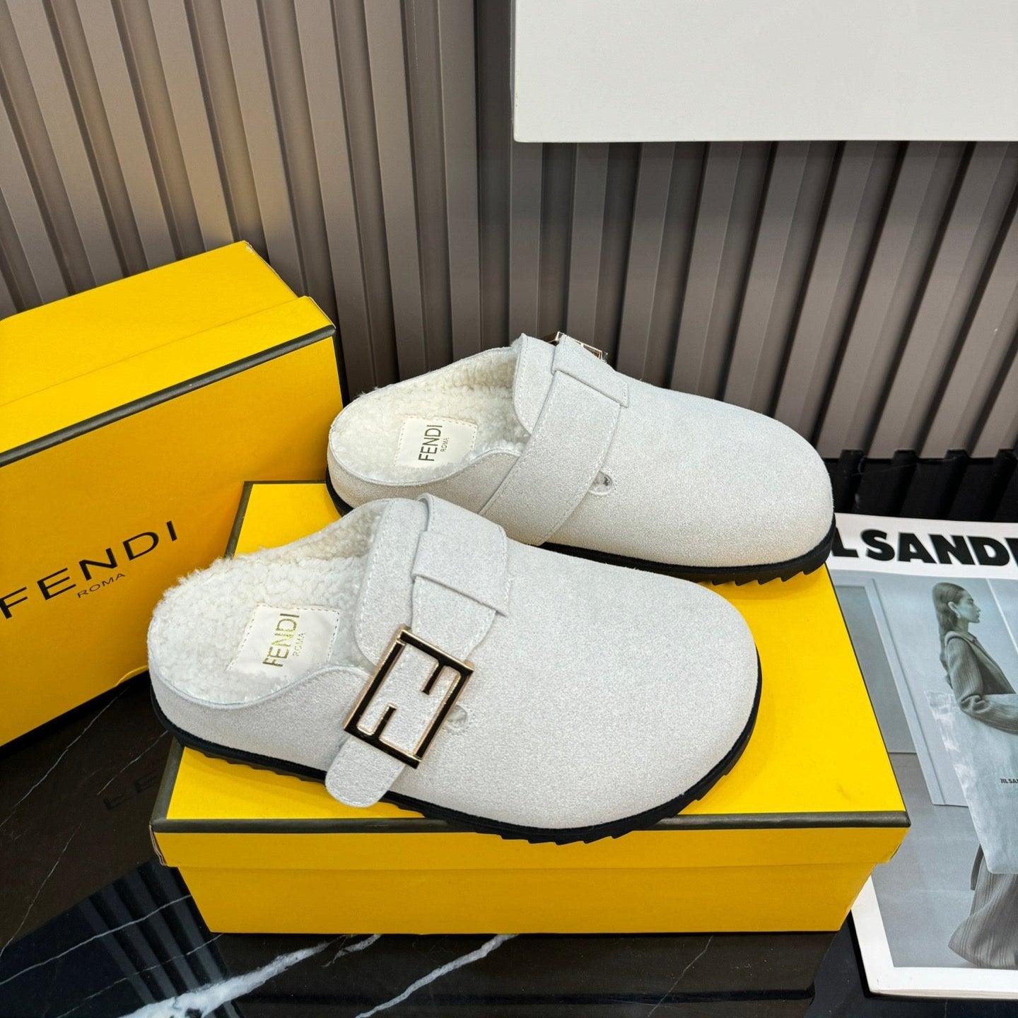 Suede Fur Slippers mysite